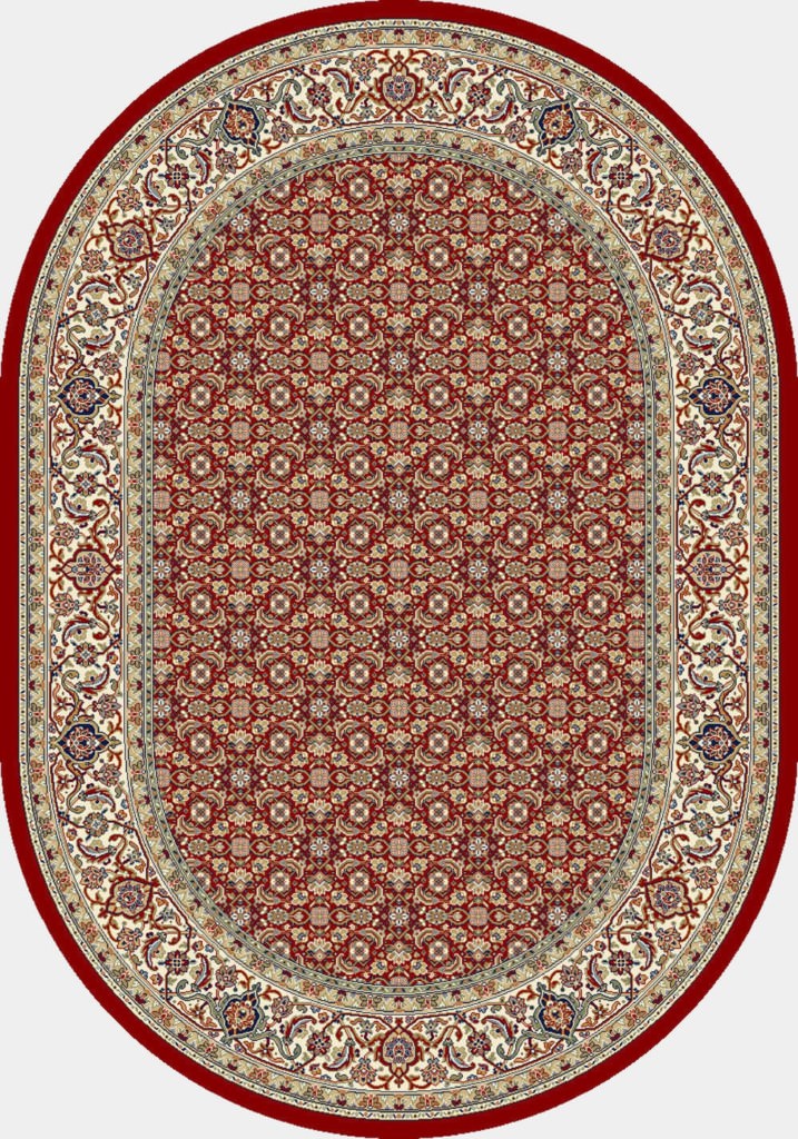 Dynamic Ancient Garden 6'-7" x 9'-6" Oval 57011-1414 Red / Ivory Rug