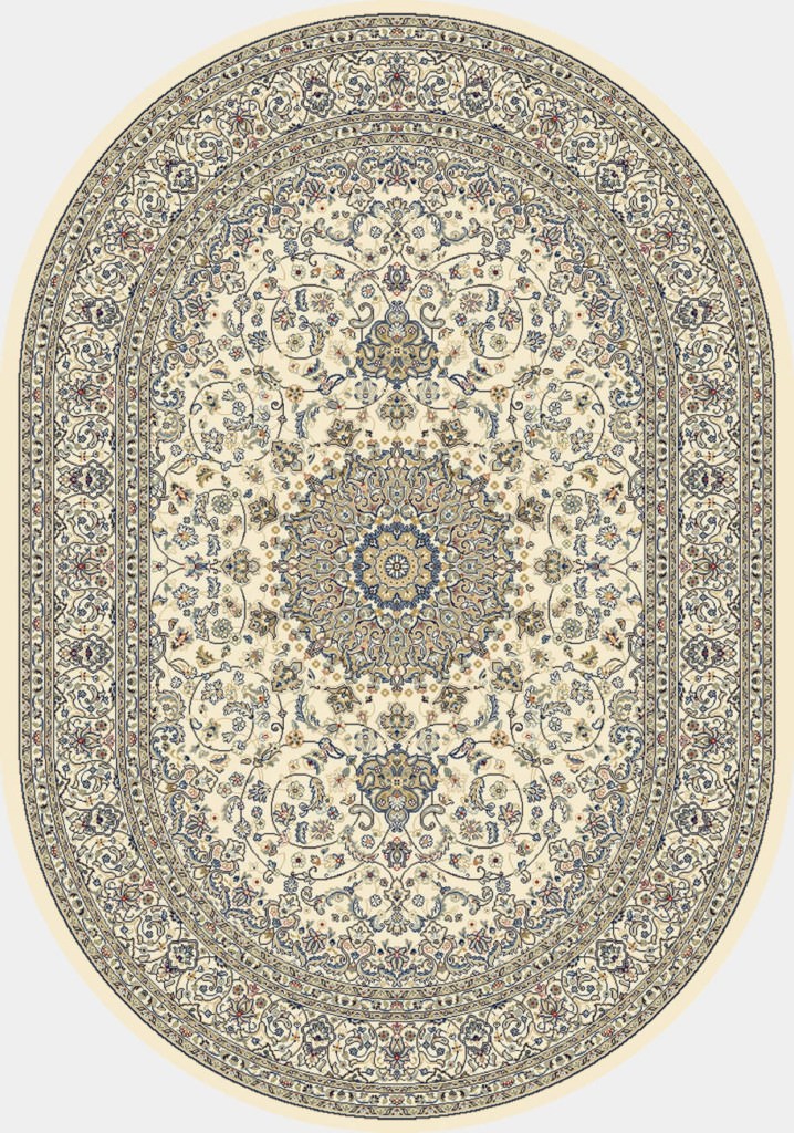 Dynamic Ancient Garden 6'-7" x 9'-6" Oval 57119-6464 Ivory Rug