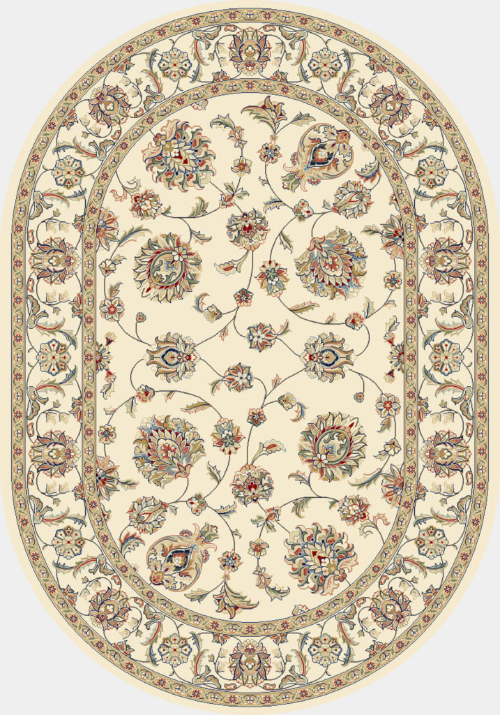 Dynamic Ancient Garden 6'-7" x 9'-6" Oval 57365-6464 Ivory Rug