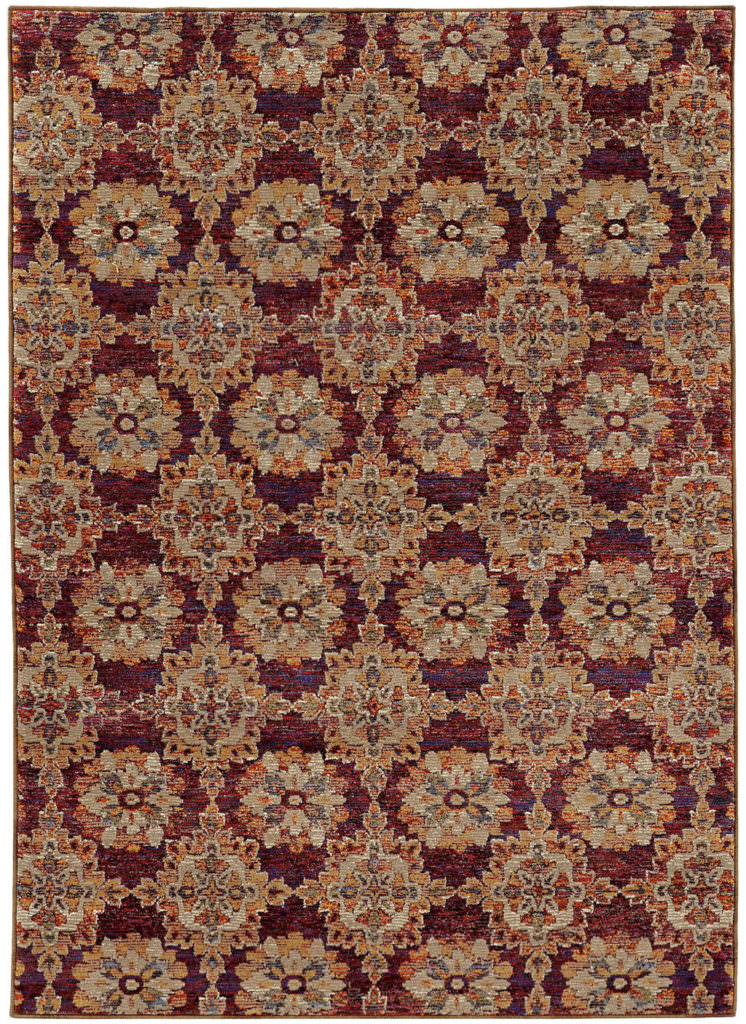 Oriental Weavers Andorra ANR 6883A Red / Gold Rug